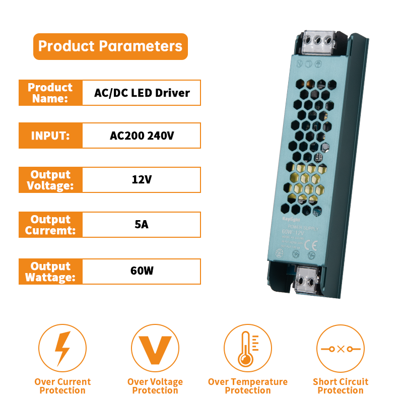 LED Driver 60W, LED Transformer for LED Strip Lights_2