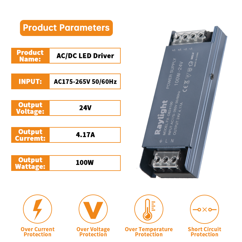24v LED Driver Power Supply, 100w LED Light Transformer_1