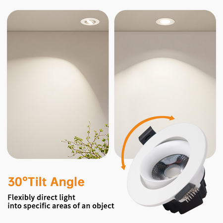 LED Recessed Downlights, 3W Adjustable Ceiling Lights_2