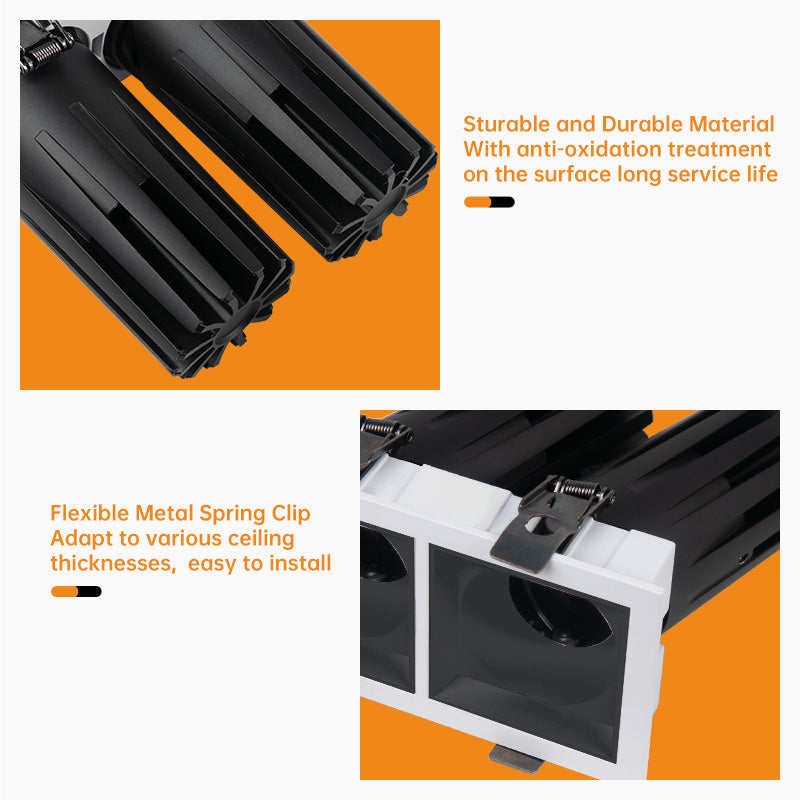Adjustable LED Ceiling Spotlight, Recessed Double Light_7