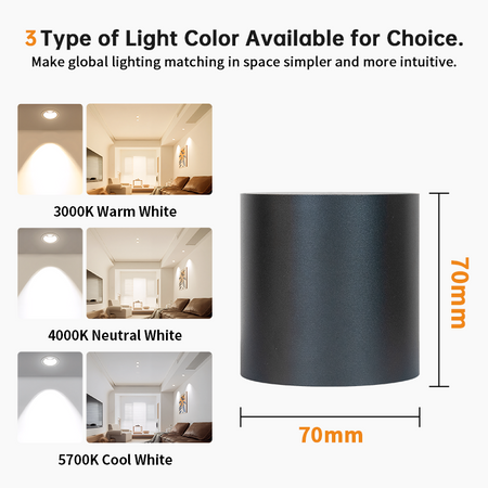 Cylinder Light, 7W LED Ceiling Spotlight_6