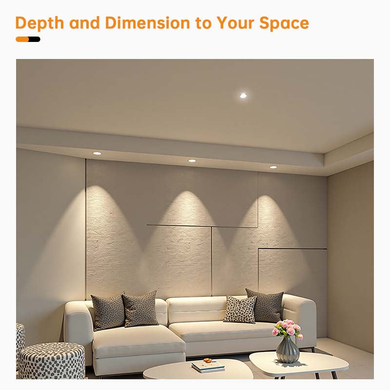 LED Ceiling Spotlight Fixture, SMD Recessed Lights, 300 Lumens, 5W, 30 Pack