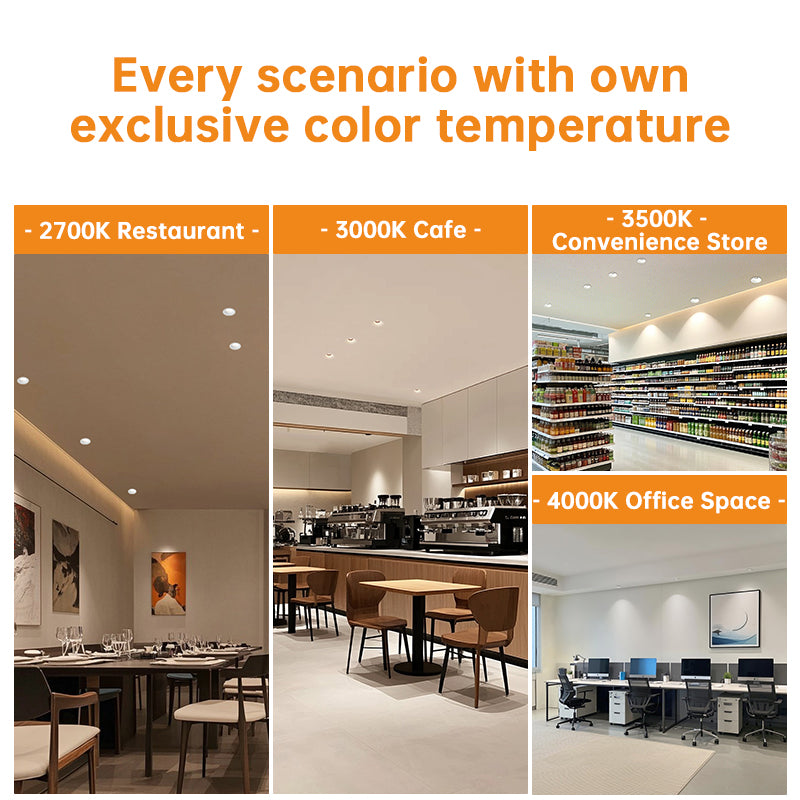 LED Ceiling Spotlight Fixture, 5W COB Recessed Lights_8