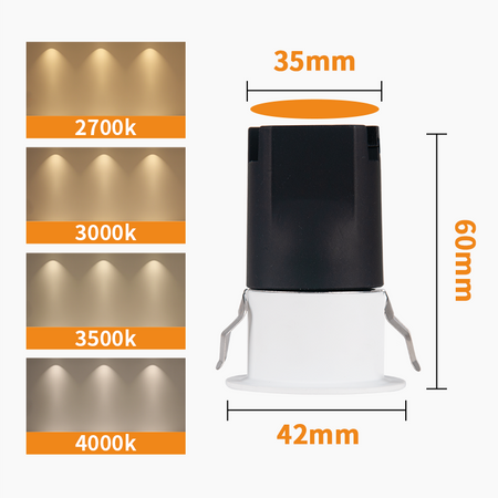 LED Ceiling Spotlight Fixture, 5W COB Recessed Lights_9
