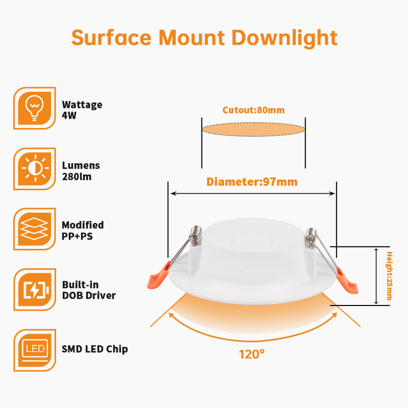 4W Recessed LED Downlights Ceiling Lights_5