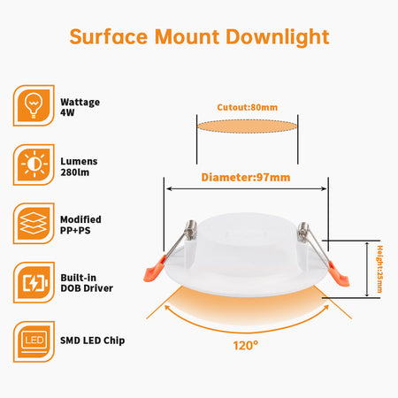 4W Recessed LED Downlights Ceiling Lights_5