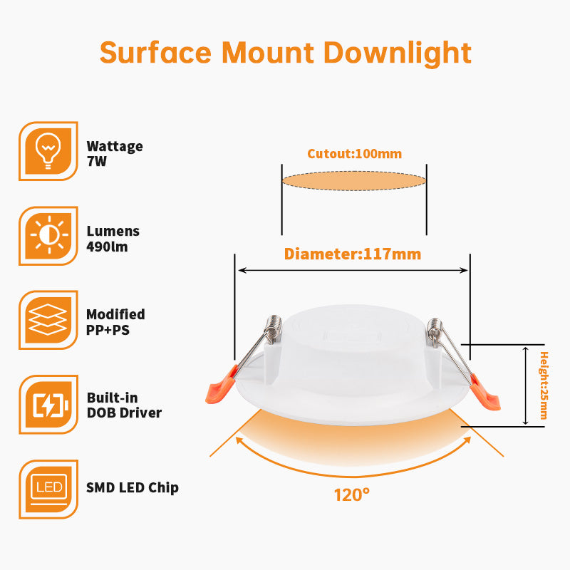 7W Recessed LED Downlights Ceiling Lights_5