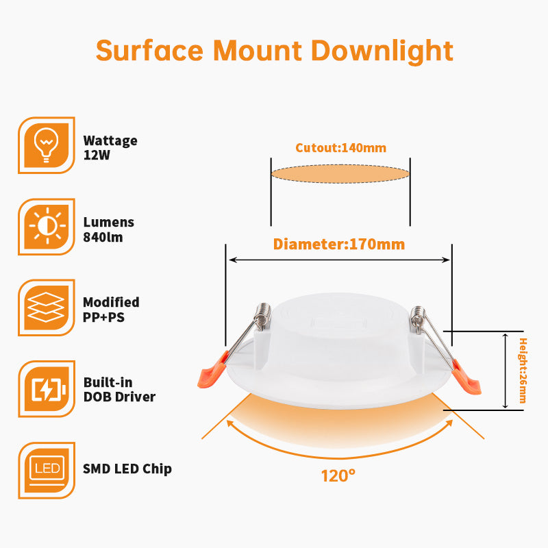 12W Recessed LED Downlights Ceiling Lights_4