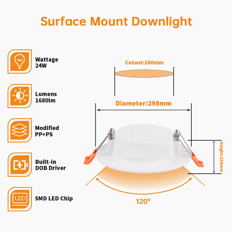 24W Recessed LED Downlights Ceiling Lights_5