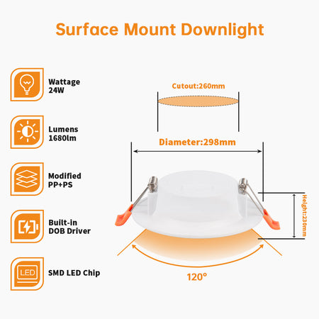 24W Recessed LED Downlights Ceiling Lights_5