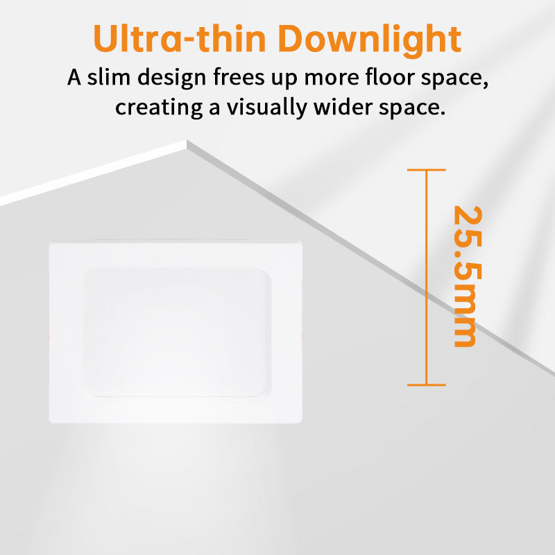 24W Recessed LED Downlight Square Ceiling Light_3