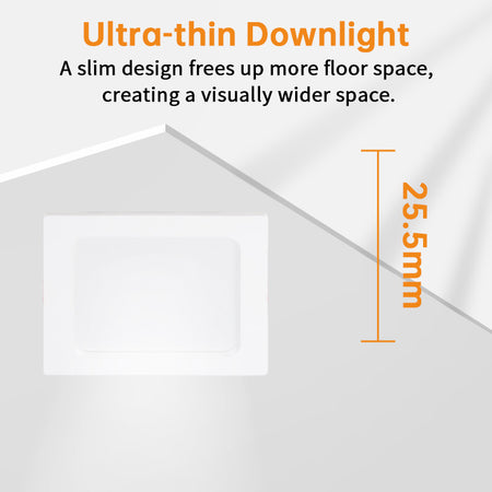 24W Recessed LED Downlight Square Ceiling Light_3