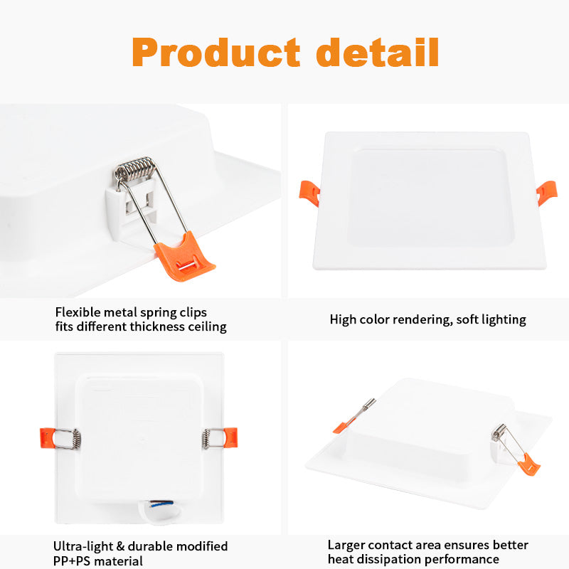 24W Recessed LED Downlight Square Ceiling Light_6