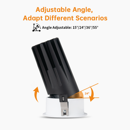 LED Recessed Spotlight, Adjustable Ceiling Light Fixture_3