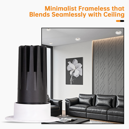 Trimless Recessed Spotlight, Adjustable LED Ceiling Lights_4