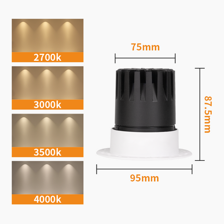 Trimless Recessed Spotlight, Adjustable LED Ceiling Lights_15