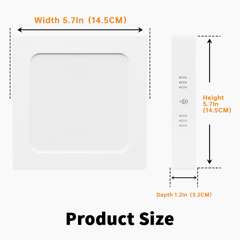 Surface Mounted LED Downlights Square, 9W LED Ceiling Light Fixture_4