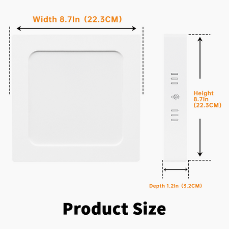 Surface Mounted LED Downlights Square, 18W LED Ceiling Light Fixture_4
