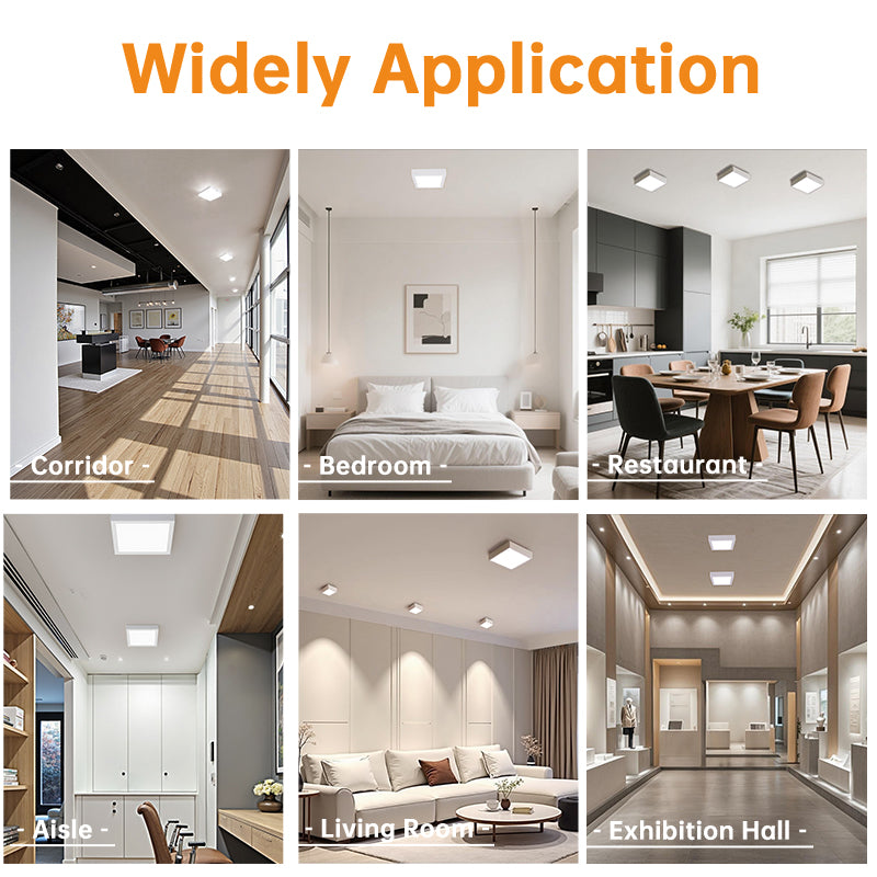 Surface Mounted LED Downlights Square, 18W LED Ceiling Light Fixture_5