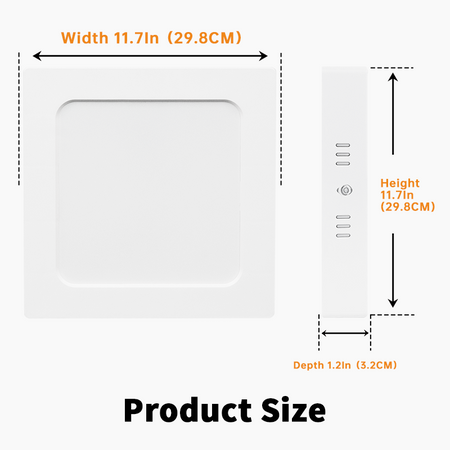 Surface Mounted LED Downlights Square, 12W LED Ceiling Light Fixture_3