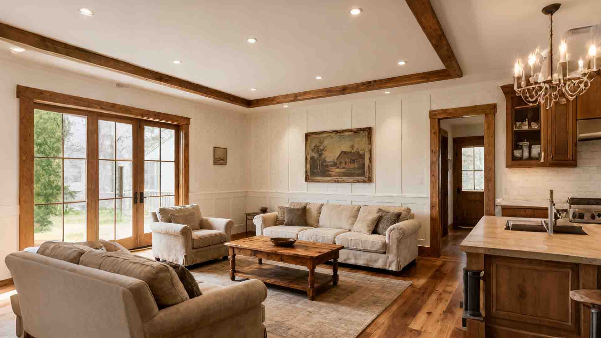 Living Room Lighting: Surface Mount vs. Recessed Downlights_1