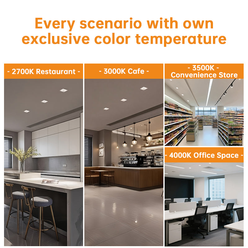 Recessed Square Spotlight, Adjustable LED Ceiling Light Fixture_7