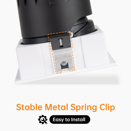 Recessed Square Spotlight, Adjustable LED Ceiling Light Fixture_4