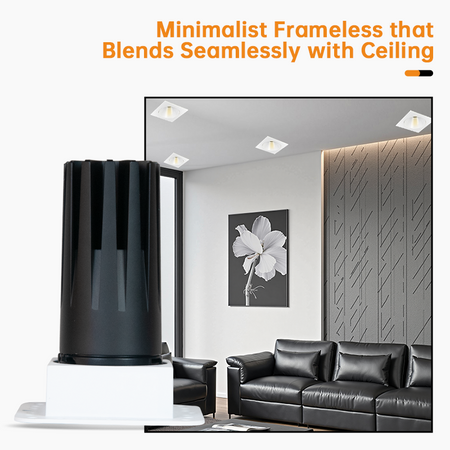 Recessed Square Spotlight, Adjustable LED Trimless Spotlights_2