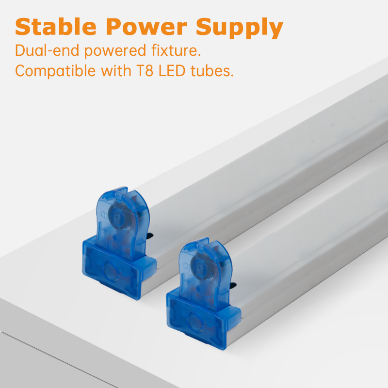 Tube Light Holder Frame - T8 LED Bracket fits Fluorescent Tubes or LED Tubes 2