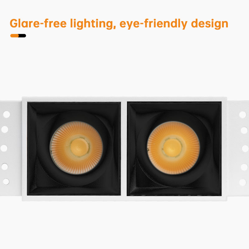 double spotlight, recessed led ceiling light frameless