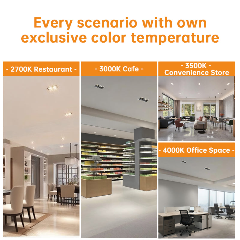 double spotlight, recessed led ceiling light frameless