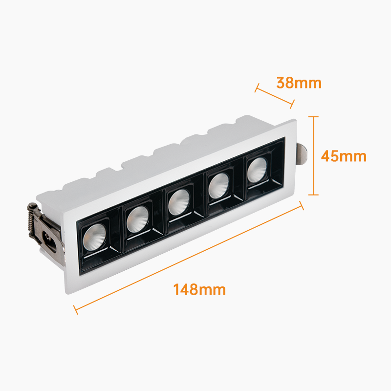 LED Linear Light, Array Recessed Spotlights, 600 Lumens, 10W, 20 Pack ...