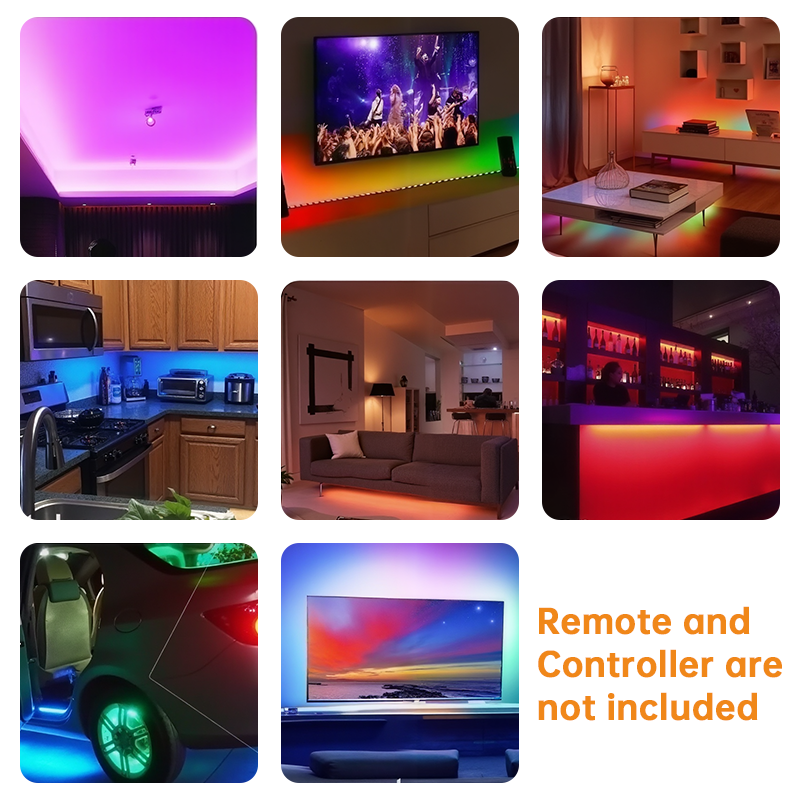 50M Outdoor LED Strip Lights Waterproof - 10W RGB LED Tape Lighting with Silicone Tube - SMD 80LM/W - 1.2cm X 1M - AC 220V